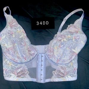 Victoria’s Secret purple floral bustier